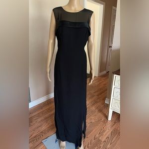 Women's Vintage Ever Beauty Black Gown Sweetheart Form Fitting Leg Slit Size 12